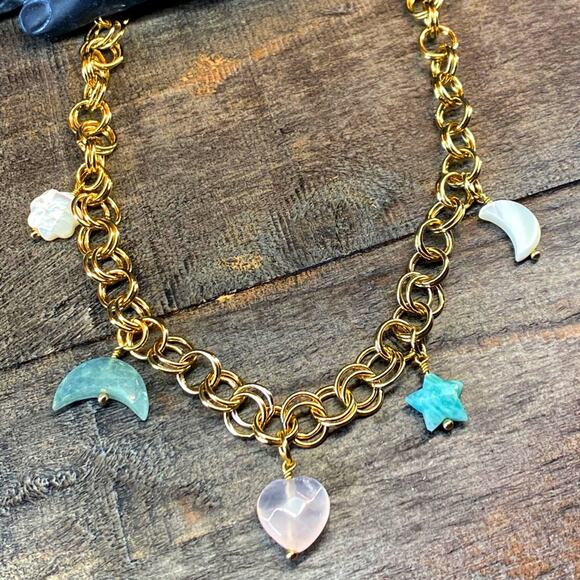 NEW FP x Luna Norte Celestial Quartz Layering Necklace - Picture 2 of 9